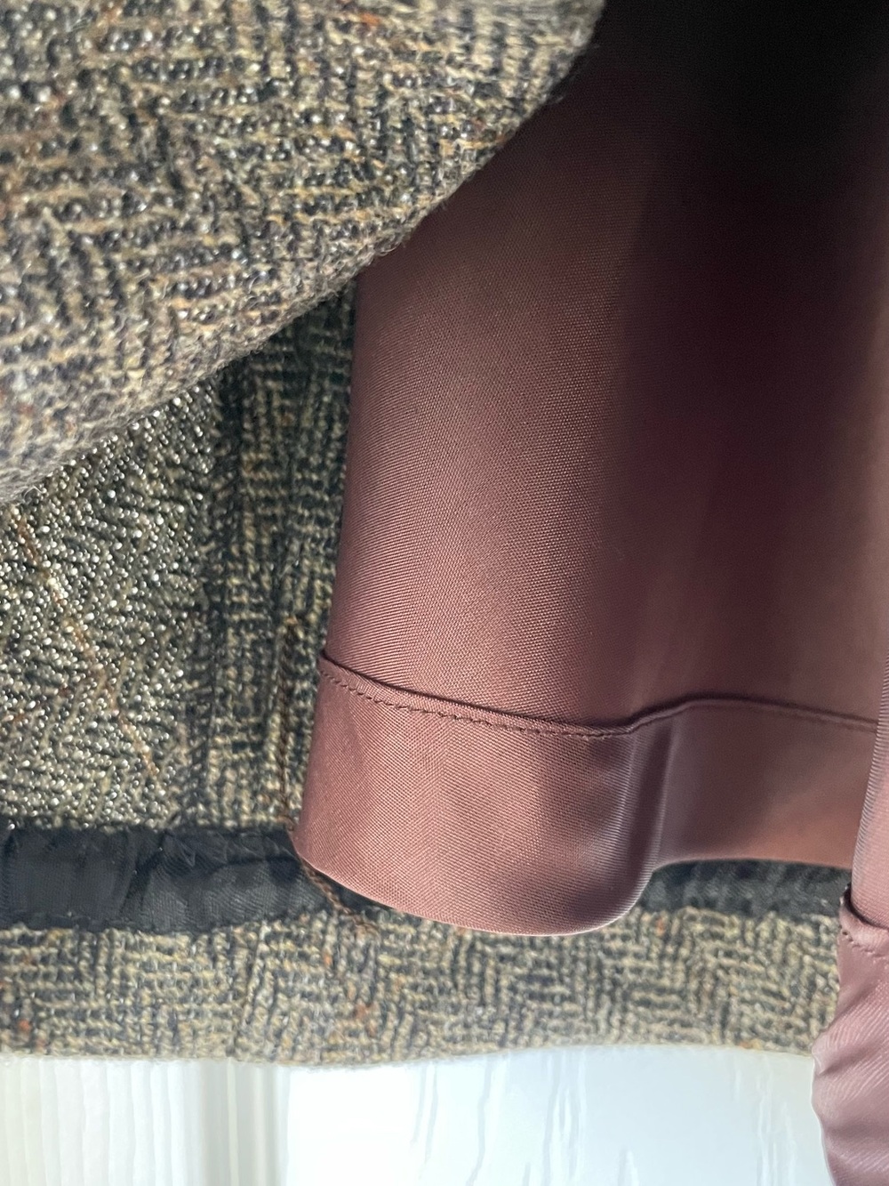 NWT Vintage Harold’s Brown Wool Herringbone Tweed Sheath Dress USA Size 6 - Picture 9 of 12